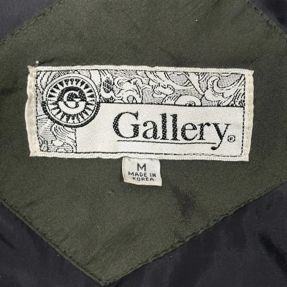 Vtg Gallery Patchwork Jacket Quilted Panel Mixed Media Grunge Jacket Unisex sz M